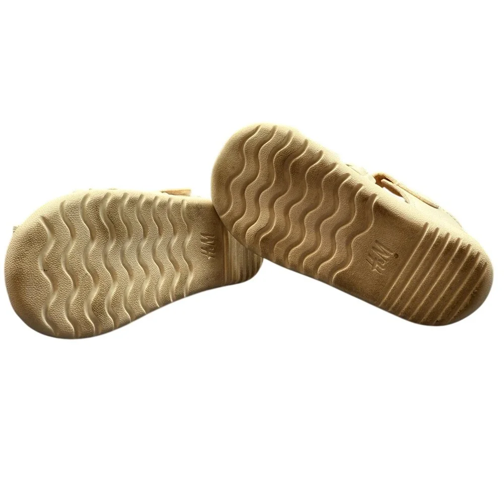 HM Kids Braided Fisherman Sandals White Hook Loop Summer Shoes Size 5.5 US